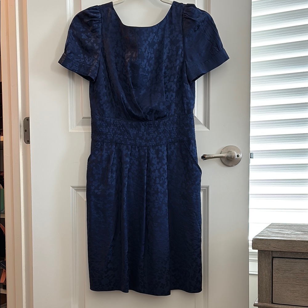 Marc Jacobs Elegant Silk Navy Mini Dress